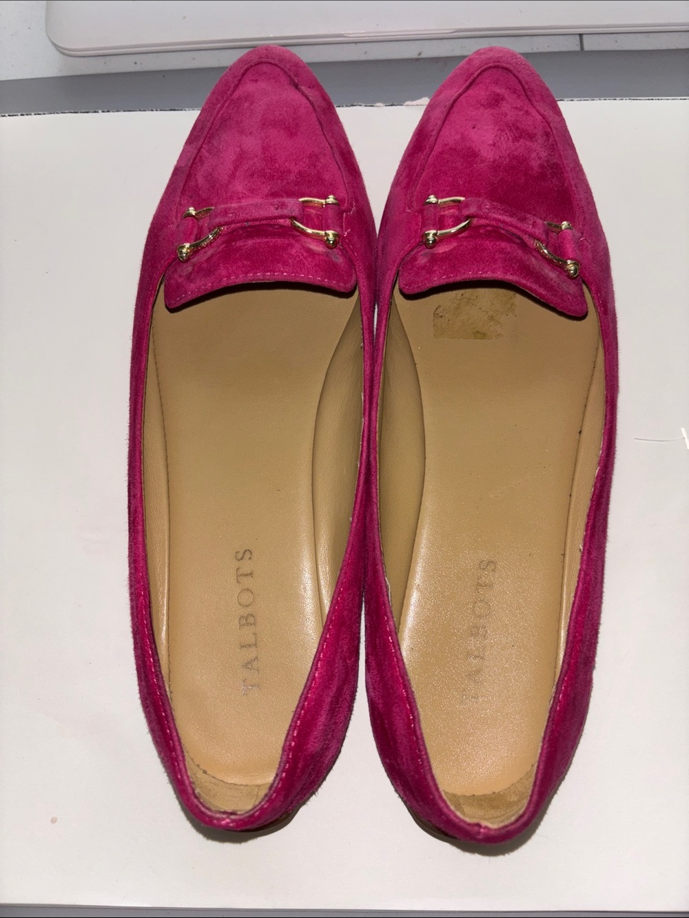 Talbots Fuchsia Suede Bit Loafers - Picture 6 of 7